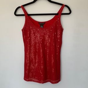 New York and Company red sequins tank